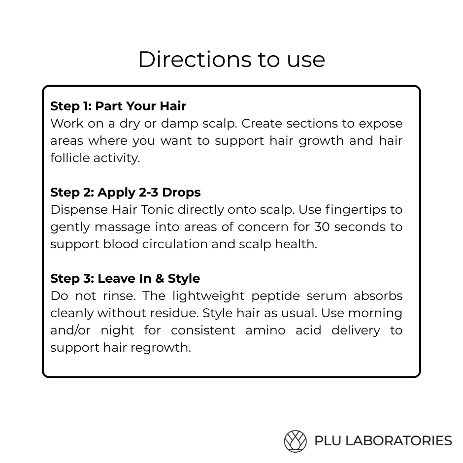PLU Hair Tonic Instructions