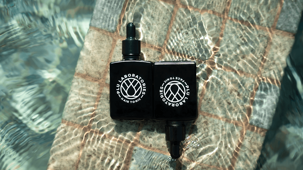 PLU Face and Hair Tonic on Pool Edge